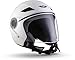 MOTO Helmets® U52 „Matt White“ · Jet-Helm · Motorrad-Helm Roller-Helm Scooter-Helm Bobber Mofa-Helm Chopper Retro Cruiser Vintage Pilot Biker Helmet · ECE Visier Schnellverschluss Tasche M (57-58cm)