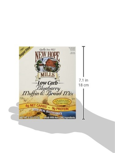 New Hope Mills Low Carbohydrate Bread & Muffin Mix, Blueberry,8 Ounce