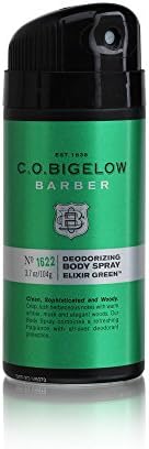 C.O. Bigelow Barber Deodorizing Body Spray - Elixir Green - No. 1622, 3.7 Ounce