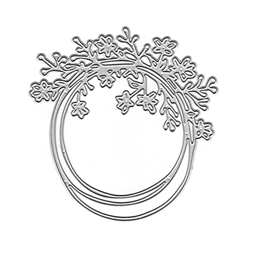 Circle Metal Cutting Die Cuts Flowers Cutting Die Cards Cutting Dies Cuts Lace Stencils Card Embossing Die for DIY Scrapbooking Album Embossing Photo Craft Paper Cards Decorative Craft