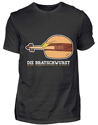 Photo de Die Bratsch-Wurst Bratsche Viola Geige T-shirt pour homme - Noir - Large