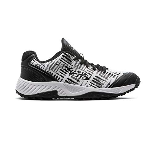 Boombah Men s Dart Crossover Turf Shoes Black White Charcoal Black White Charcoal - Size 10