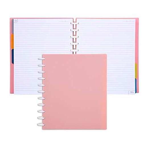 Talia Discbound Notebooks, Planner, Customizable, (Salmon, Letter (8.5in x 11in))