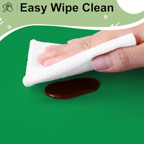 misaya 12 Packs Disposable Plastic Table Cloth, 84" Round Waterproof Tablecloth, Leakproof & Sturdy Decorative Table Covers for Picnic, Party and Outdoor, Green by misaya - Image 5