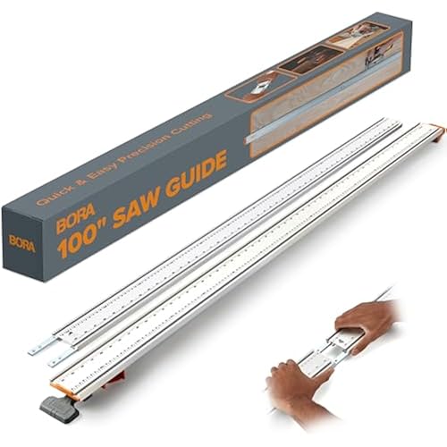 BORA NGX Circular Saw Guide Rail, 100" Straight Edge Clamp - Track Saw Rail