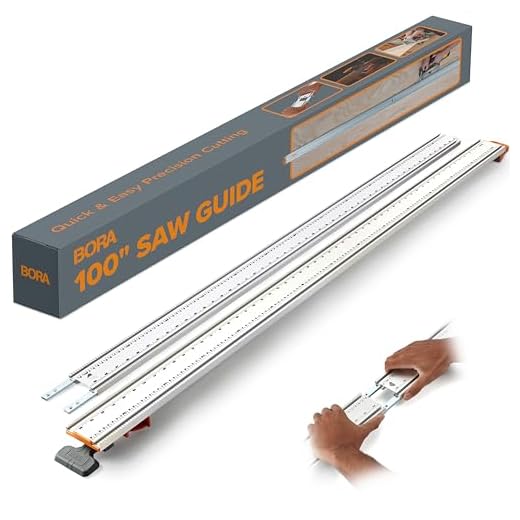 BORA NGX Circular Saw Guide Rail, 100" Straight Edge Clamp - Track Saw Rail