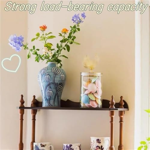 3-Tier Wooden Countertop Storage Rack - Mug Holder & Cup Display Stand - Desk Shelf Organizer for Living Room & Dining Room - Practical Home Decor