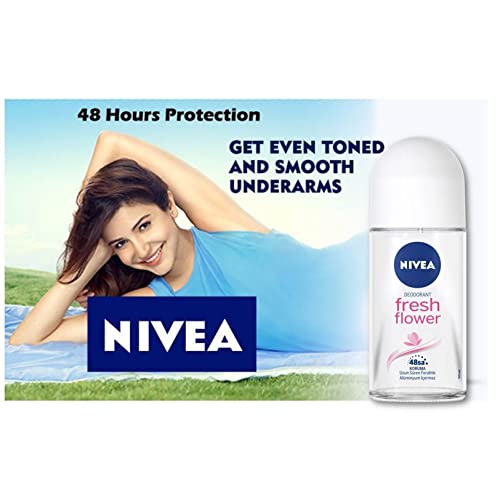 NIVEA Lot de 2 Déodorants bille femme Fresh flower...