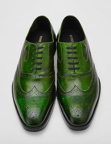 Image of Monte Carlo Mens Solid Lace Up Genuine Leather Formal Brogue Shoes (201826FW)