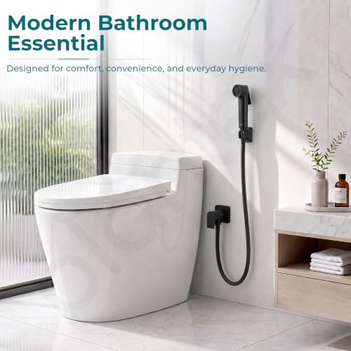 Image of Plantex Self Cleaning Health Faucet for Toilet /ABS Plastic Jet Spray for Bathroom /Hand Gun /Without Hose Pipe - Pack of 1 (Black)