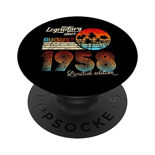 Legendario De Cumpleaños Desde Agosto De 1957 Regalo PopSockets PopGrip Intercambiable