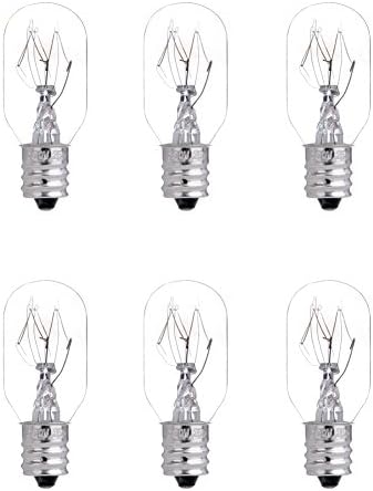 OUMAI 6 Pack 25 Watt Bulbs for Scentsy Plug-in Nightlight Wax Warmers, Home Fragrance Wax Diffusers & Salt Lamps, 120 Volt Bulk Bulb Replacements