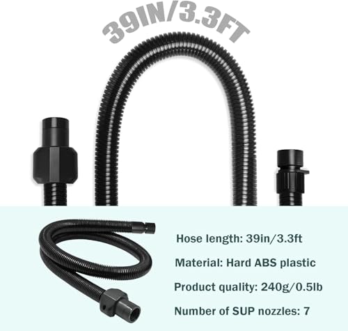 Sup Pumpe Adapter Kit, Aufblasbares Boot Sup Pumpe Luftschlauch mit 7 Luftventil Düsen Elektrische Sup Luftpumpe Zubehör Ersatzteile für Aufblasbares Stand Up Paddle Board Schlauchboote Zelt Pool