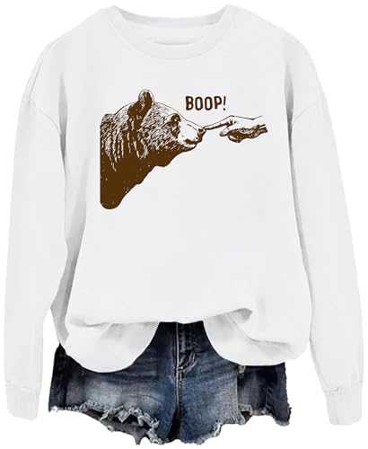 Boop Bear Sweatshirt & Hoodie Funny Bear Shirt Graphic Tees for Women Men T-Shirt4
