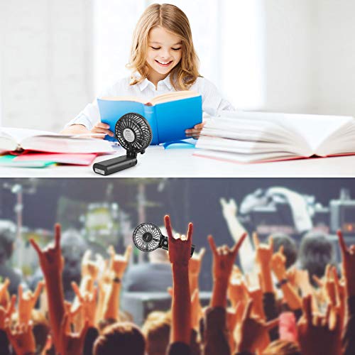 Shinic Portable Handheld Fans 5200Mah, Rechargeable Personal Hand Fan With Power Bank, 5-20 Hrs Work Time, 3 Levels Strong Wind, 180° Foldable, Rechargeable Fan Portable For Outdoor Camping Travel #TOP6