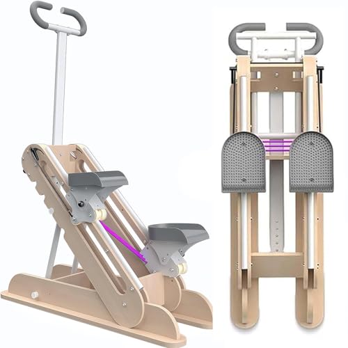 Máquina escaladora vertical plegable con capacidad de 330 libras, manillar ajustable y pedal para entrenamiento de cuerpo completo