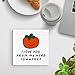 Funny Farmhouse Kitchen Signs - 'I Love You From My Head Tomatoes' & Cute Veggie Themed Decor - 5 X 5 Inch