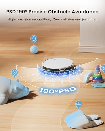Image of OKP K5 Ultra Robot Vacuum and Mop Combo,2.9 inch Small Robot Vacuum with ToF LiDAR Navigation,170Min Runtime,PSD Obstacle Avoidance,Automatic Charging,WiFi /App /Alexa Control, for Pet Hair and Home