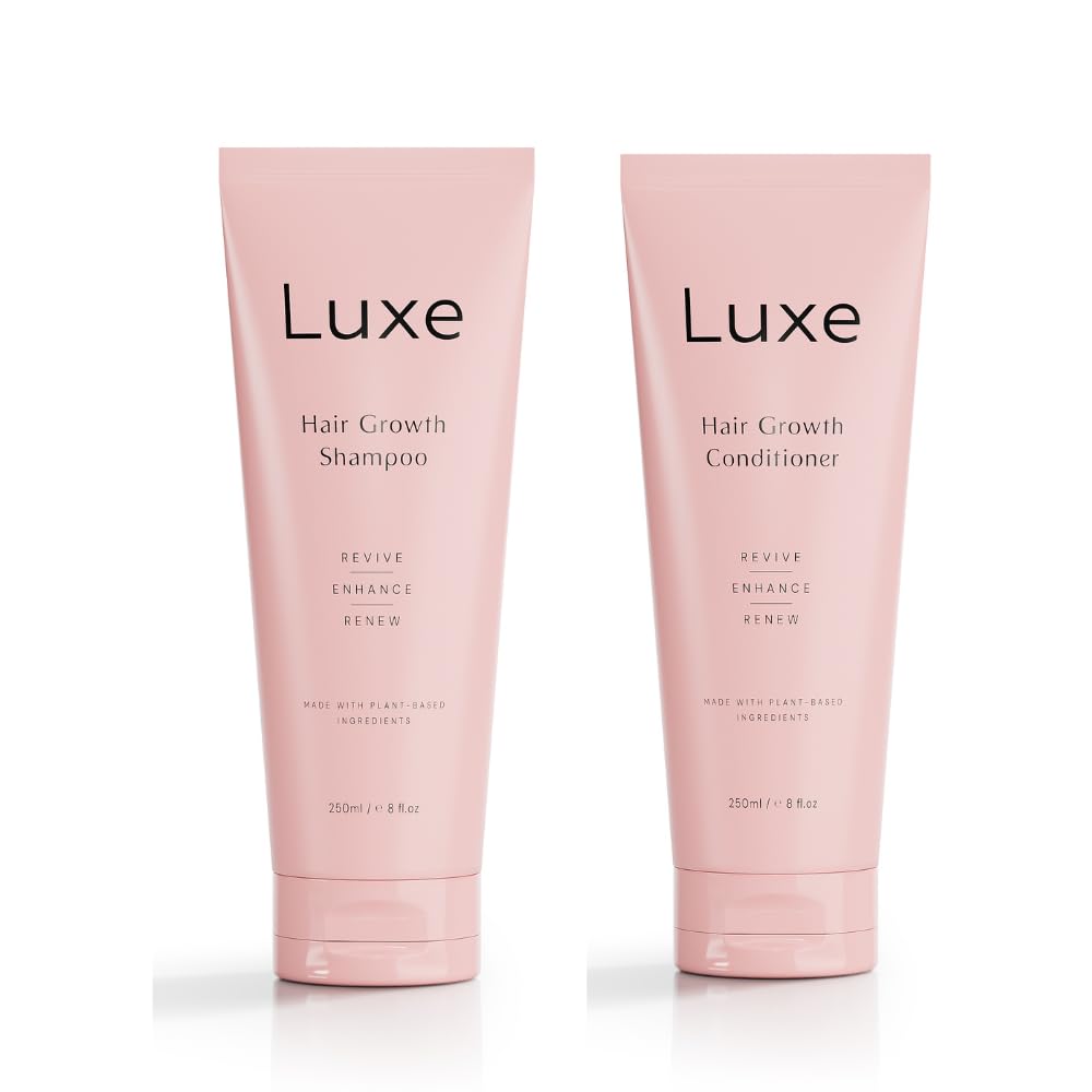 Luxe Cosmetics - Hair Growth Combo - Shampoo + Conditioner -Plant-Based Formula for Thicker, Fuller Hair, Every day Shampoo for Shinier Hair