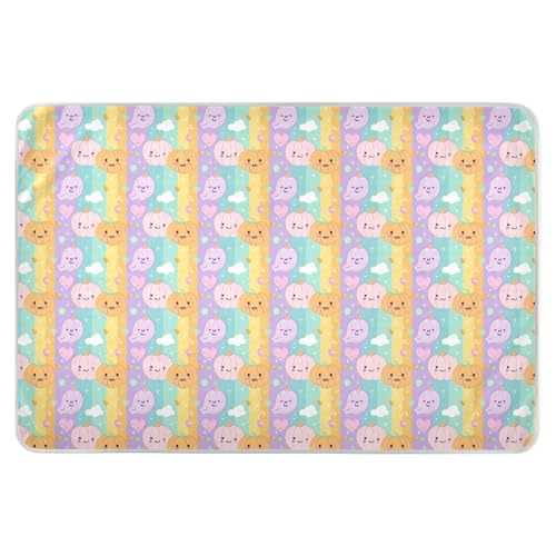 Pumpkin Unique Cartoon Changing Pad Covers Water Resistant Potty Training Anti-Lip Pad Liner for Baby Boys Girls , 52