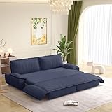 KEIKI 73.2' 3-in-1 Queen Sofa Bed, Convertible Loveseat Pull Out Couch for Small Spaces & Minimalist Homes, Corduroy Sleeper Sofa, Indoor Chaise Lounge Chair, Relaxing Boneless Couch Comfort