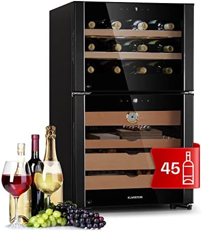 Klarstein Humidor Puros y Vinoteca Capacidad 108 l., para Botella...