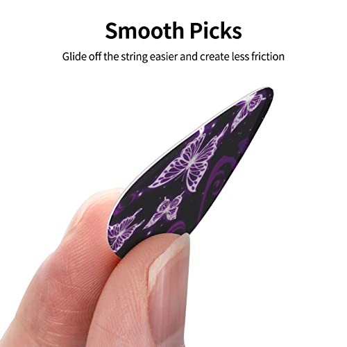 Lot de 12 médiators pour guitare basse électrique et acoustique Motif papillon Violet - Les Beatles, Paul McCartney, John Lennon, RIngo Starr, George Harrison Lot de 12 médiators pour guitare basse électrique et acoustique Motif papillon Violet – Image 4
