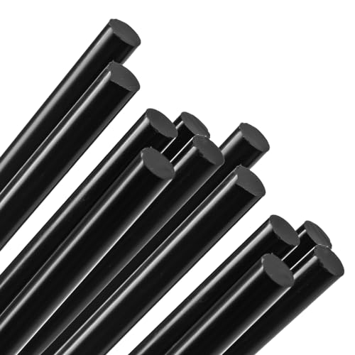 Image of 24-Pack Black Plastic Round Rods - 1 /4 Inch Dia, 12-inch Length (POM) Polyoxymethylene Bars - Engineering Grade for Versatile Applications