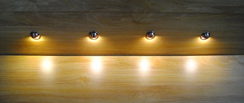 FVTLED Low Voltage LED Deck Lights kit Φ1.38 Outdoor Garden Yard Decoration Lamp Recessed Landscape Pathway Step Stair Warm White LED Lighting, Bronze - Thumbnail 4