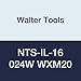 Walter Tools NTS-IL-16 024W WXM20 Carbide NTS Threading Inserts, Internal Thread, Full Profile, Whitworth (Pack of 10)