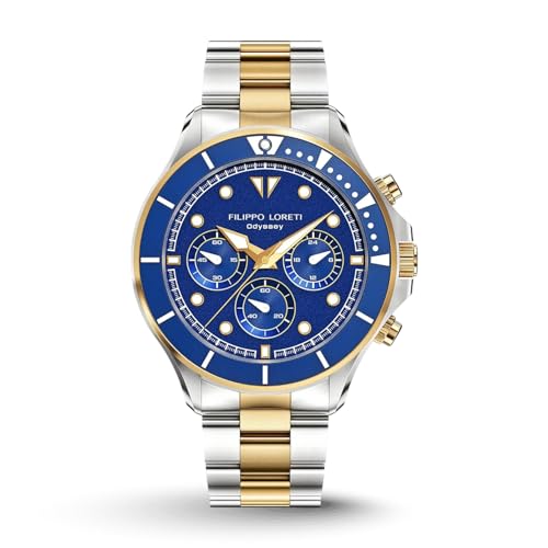 Montre bracelet bicolore Filippo Loreti Odyssey homme en acier inoxydable