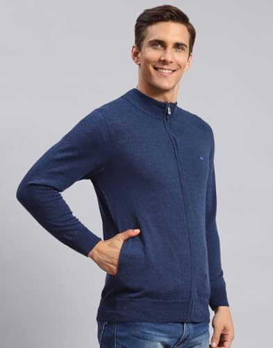 Image of Monte Carlo Men Regular Fit Full Sleeve Solid T Neck Winter Pullover (Pack of 1)