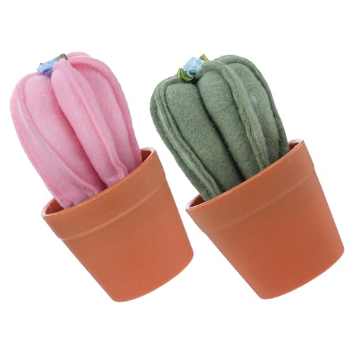 Cojines de alfileres de cactus Alipis para costura y bordado en set de 2 piezas de algodón