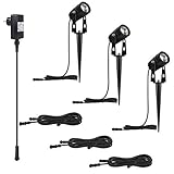 gartenleuchten set edelstahl 【LED Gartenstrahler Erweiterbar】 - Das 3er Set Gartenleuchten kann mit dem Zubehör unter diesem Link kombiniert werden. Sie können Lampen (ASIN: B08DQQQTY6) hinzufügen, um das Set auf 12 Lampen zu erweitern. Bei Bedarf können Sie auch Verlängerungskabel hinzufügen (2 * 2m Kabel: B08DRDWYR5 und 2 * 3m Kabel: B08DRD184G).