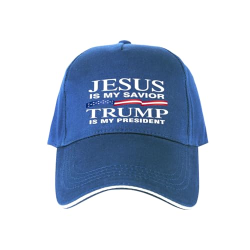 Men's Minimalist Washed Running Hat,Jesus is My Savior ls My President Baseball Cap