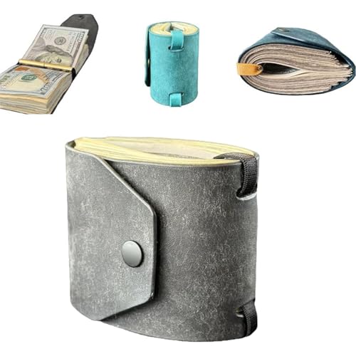 Cash Wrap Wallet with Clasp, Fast Cash Access Money Handy Holder for Cash Leather Money Holder Handy Purse Bands Wallet Organizer