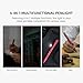 OLIGHT O'Pen 3 EDC Pen Light,120 Lumens with Green Beam, Red and White, USB-C Rechargeable LED Flashlight for Office, Writing, Presentation, Outdoor Uses, Professional Business Gift(Wine Red)