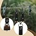 FytStycale 2Pcs Bear Bells Cow Bells Versatile, Bear Deterrent, Backpack Pendant, Wildlife for Emergency Climbing Fishing Biking, Black