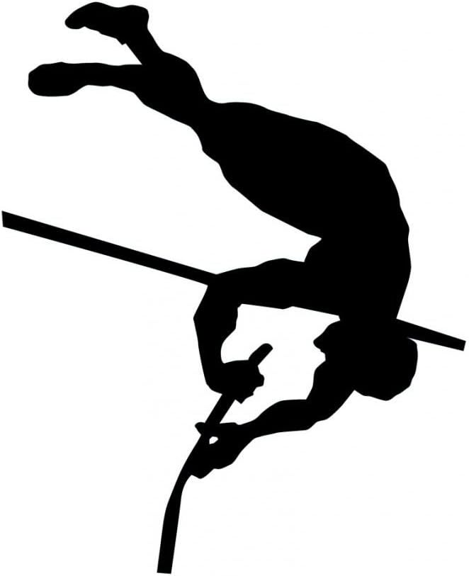 Wallmonkeys WM202071 High Jump Track and Field Silhouette Wall Decal Peel and Stick Graphic (36 in H x 25 in W)