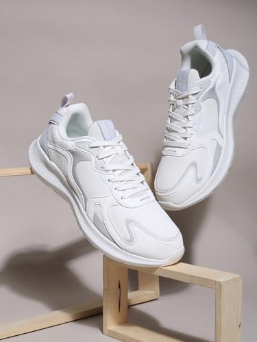 Image of XTEP Lace up Style, IPR (Mix of EVA & Rubber Material), Superior Comfort, Extra Grip, Synthetic Leather Upper, Textured Pattern Running Shoes for Men