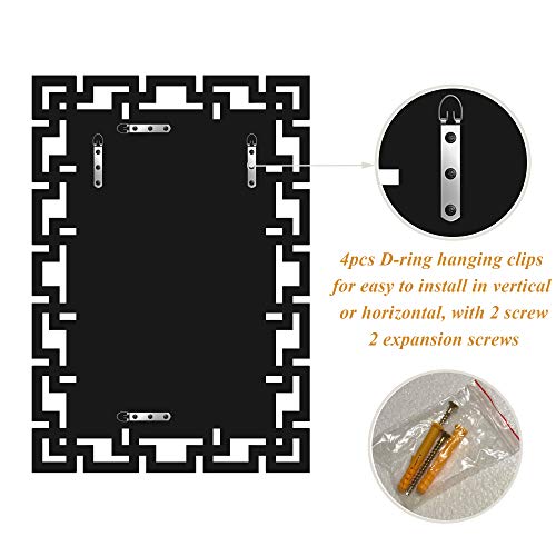 Jacuko Decorative Wall Mirror - Grecian Venetian Design Large Rectangle Wall Mirror 27.5 W X39.5 H Inches #TOP3