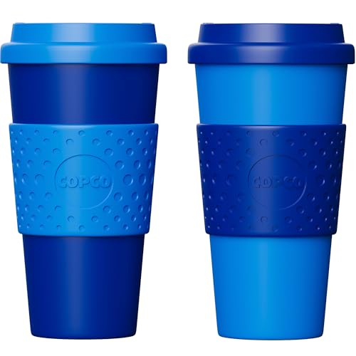 Copco Acadia 16oz Travel Mug with Lid, Set of 2 Double Wall Insulated Tumbler,...