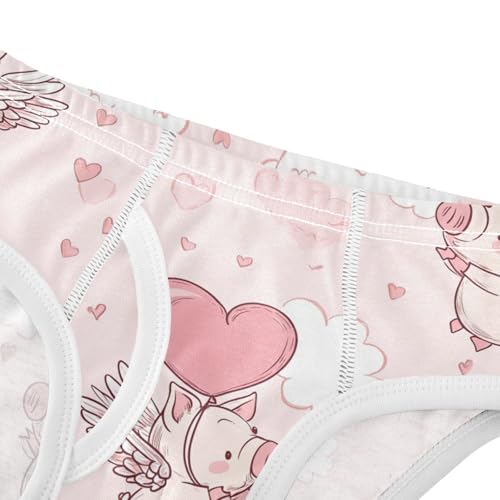Wusikd Cute Pig Wings Boys' Underwear Cotton Heart Boys Briefs Soft Toddler Underwear 2T4