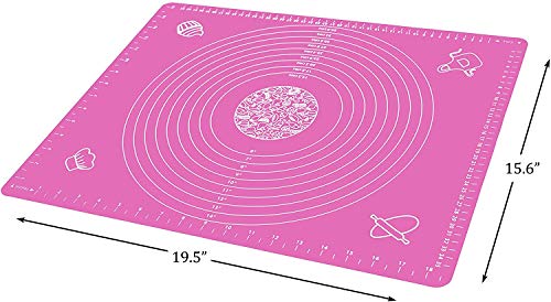 Image of Syga Silicone Reusable, Non-Stick Pastry Rolling Baking Mat with Measurements, 50x40cm(Multicolour)
