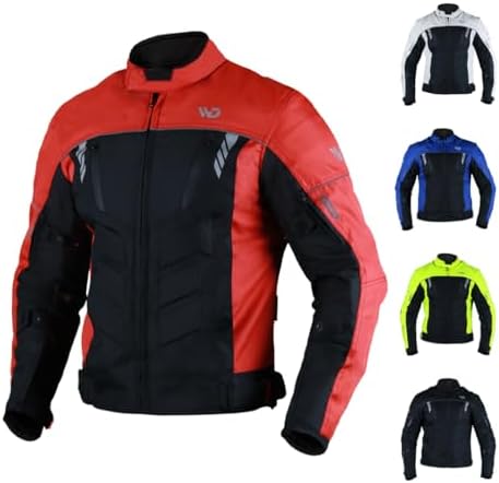 WD Motorsports Vegas 1.0 Men’s Textile Motorcycle Jacket, All-Sea...