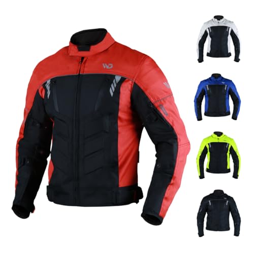 WD Motorsports Vegas 1.0 Men’s Textile Motorcycle Jacket, All-Season CE