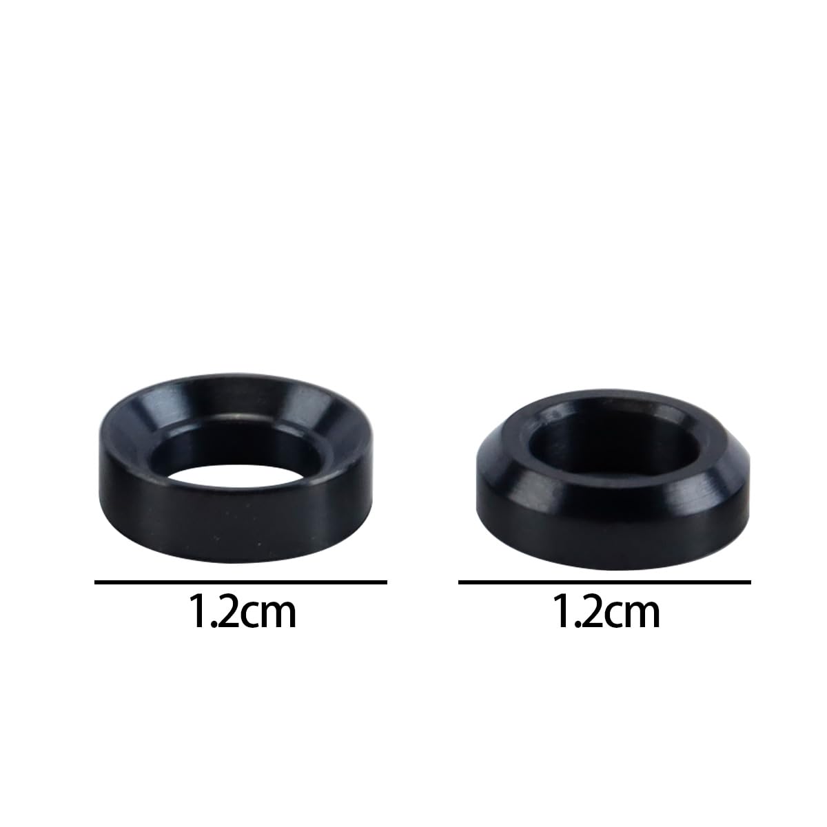 2 set di rondelle distanziali per viti freno M6 in titanio per pinze freno per mountain bike, viti fisse concave, convesse, disco di bilanciamento