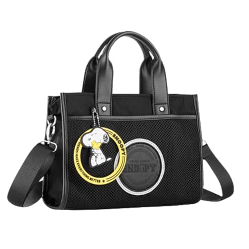 Bolsa Feminina de Ombro Snoopy Friends Preta Semax