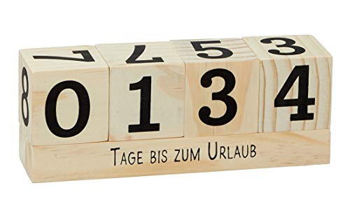 itsisa Countdown Würfel aus Holz, Vintage Look - Tage bis - Countdown Zähler, Countdown Würfel, Weihnachts Countdown, Geb
