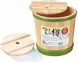 漬物桶、 Amazon｜漬物桶 木製 つけもの桶 漬物容器 漬物樽 日本製 8kg用